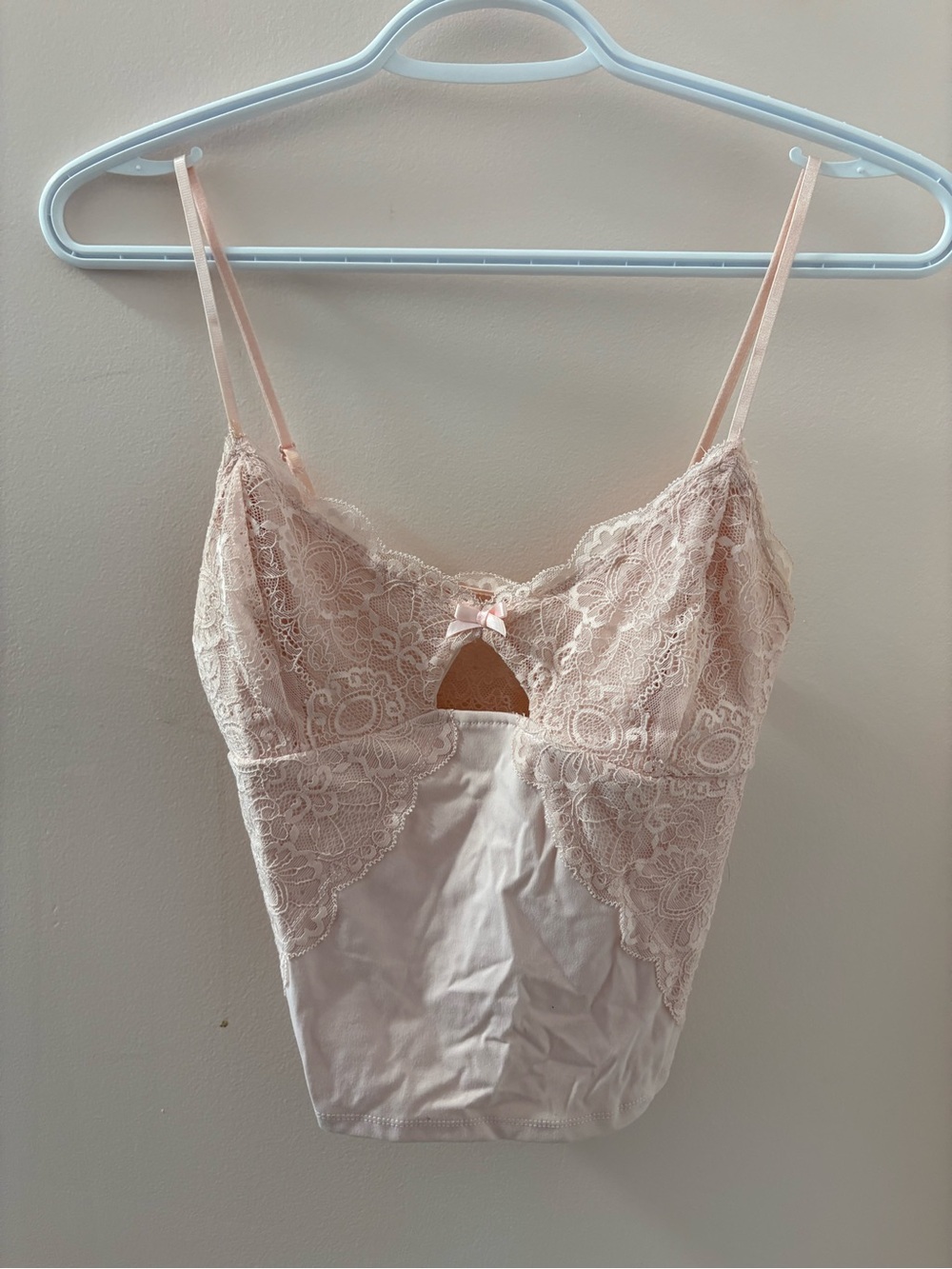 Garage Lace Trim Cami in Light Pink